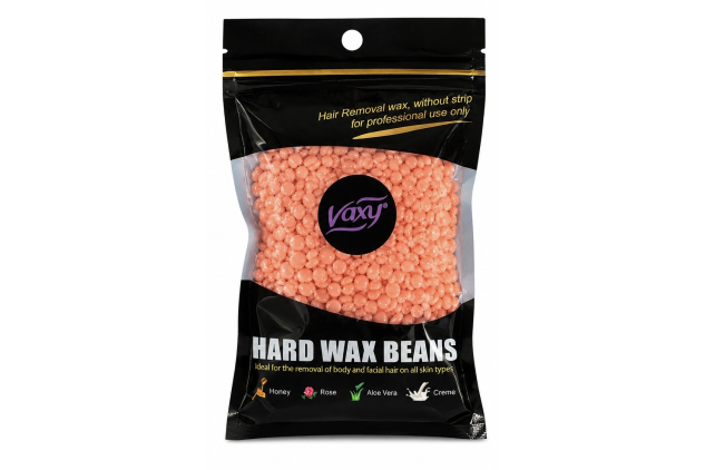 Vaxy Hard Wax Beans for Painless Hair Removal for Bikini, Arms, Legs, Armpit with Rose Flavor