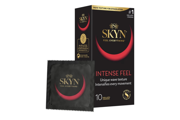 SKYN Intense Feel Condoms Pack of 10 SKYNFEEL Latex Free Condoms for Men