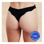 GRACIE LEAKPROOF THONG Leakproof Thong Knicker For Periods & Bladder Leaks Light Absorbency Size XS Black