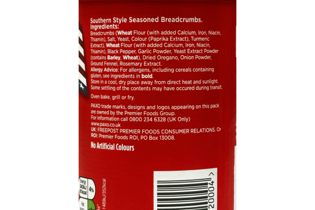 Paxo Southern Fried Breadcrumbs 6 x 210g