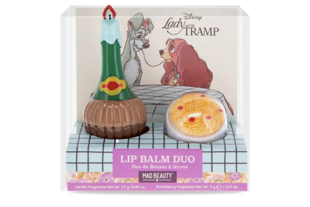 Beauty Disney Lady and the Tramp Lip Balm Duo Vanilla & Strawberry Flavour 1.5g and 5g