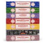 Satya Incense Gift Collection Handcrafted Assorted Incense Sticks for Meditation Relaxation & Yoga 15g Each Pack of 7 Floral