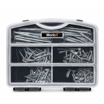 220 Piece Outdoor Wood Screw Assortment Set Ruspert Coated Countersunk Screws Organiser Case