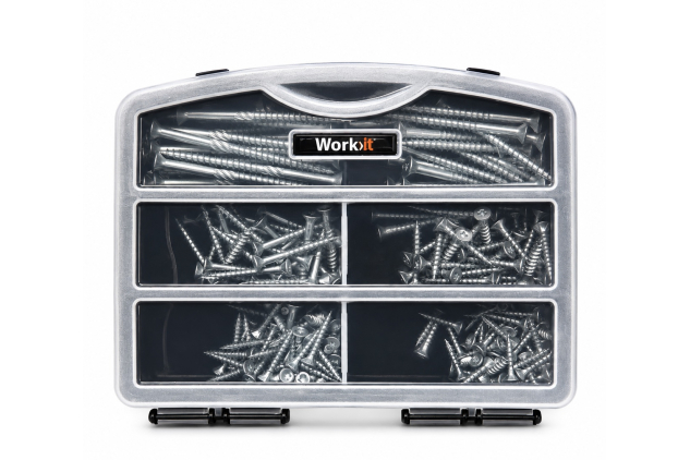 220 Piece Outdoor Wood Screw Assortment Set Ruspert Coated Countersunk Screws Organiser Case