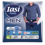 Incontinence Pants for Men Super Thin & Discreet Size L (12 Pack Highly Absorbent with Odour Control System