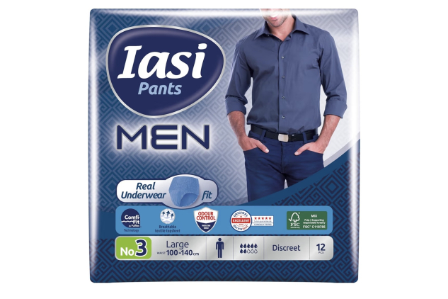 Incontinence Pants for Men Super Thin & Discreet Size L (12 Pack Highly Absorbent with Odour Control System