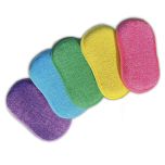 Double Sided Cleaning Sponges 5 Pack Reusable, Machine Washable, Scratch Resistant Non-Scratch Scrubbing Pads – Multi-Colour 11 x 17 cm