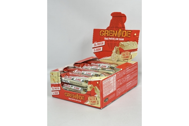 Grenade Whey Protein Bar White Chocolate Salted Peanut | 12 x 60g | BBE 30/04/2025
