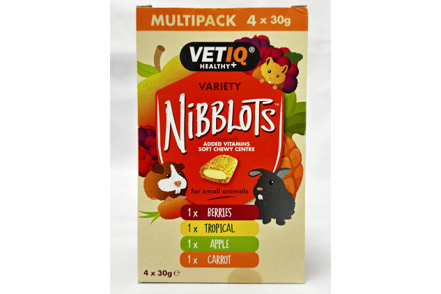 VetIQ Healthy+ Nibblots Variety Small Animal Treats 4 x 30g