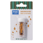 PME Cake Christmas Edible Glitter Gingerbread Man Shapes 1g