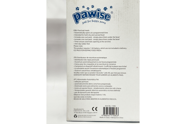 Pawise Automatic Cat & Dog Feeder with Ice Pack, 2-Meal Pet Wet & Dry Food Dispenser with 48-Hour Timer
