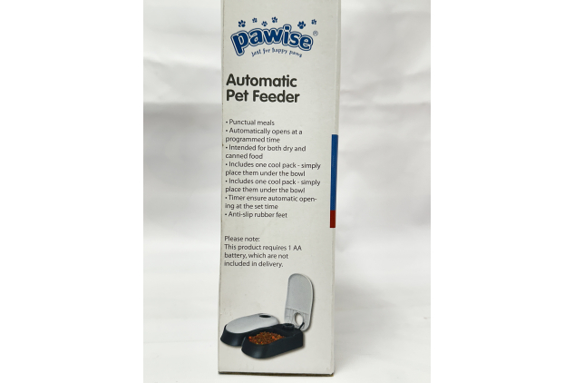 Pawise Automatic Cat & Dog Feeder with Ice Pack, 2-Meal Pet Wet & Dry Food Dispenser with 48-Hour Timer