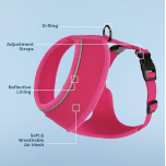 Voyager Aerolite No Pull Mesh Dog Harness Fuchsia Large