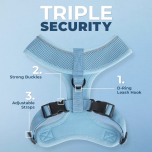 Voyager Aerolite No Pull Mesh Dog Harness Baby Blue Large