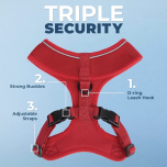 Voyager Aerolite No Pull Mesh Dog Harness Red Large