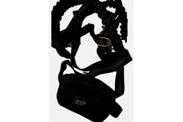 Black Rhino Hands Free Dog Leash 5ft Black