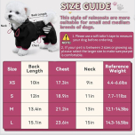 Waterproof Dog Raincoat with Hood Black XS Reflective Small Dog Rain Jacket