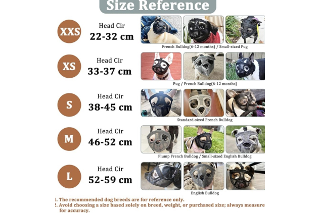 Mayerzon Short Snout Dog Muzzle Black Small