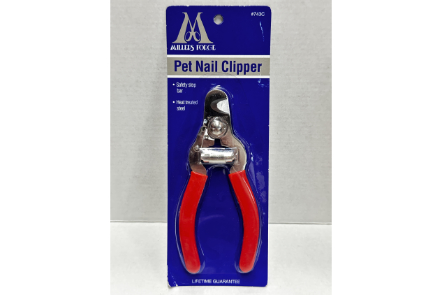 Millers Forge Steel Pet Nail Clipper 743C with Safety Stop Bar Small Medium Dog,5 inch (12,7 cm) Long