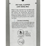 Millers Forge Steel Pet Nail Clipper 743C with Safety Stop Bar Small Medium Dog,5 inch (12,7 cm) Long