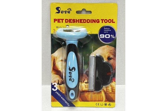 Petgle Pet Deshedding Tool Blue & Black