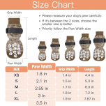 EXPAWLORER Anti-Slip Dog Socks Brown M 3 Pairs