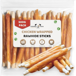 Chicken Wrapped Rawhide Sticks Dog Treats 500g