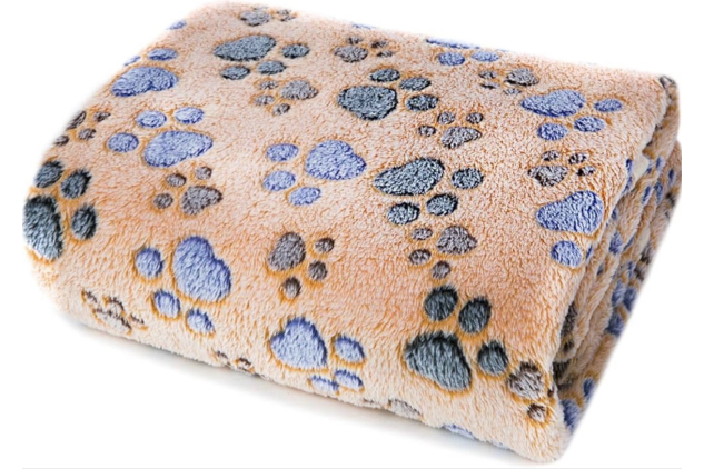 Premium Fluffy Durable Dog Blanket, Soft Warm and Washable Fleece Cat Puppy Throw for Small Medium Large Pet, Coffee 80 x 60cm