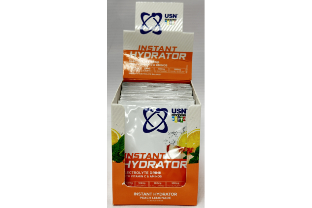 USN Instant Hydrator Peach Lemonade Electrolyte Drink Sachets 20 x 7.6g