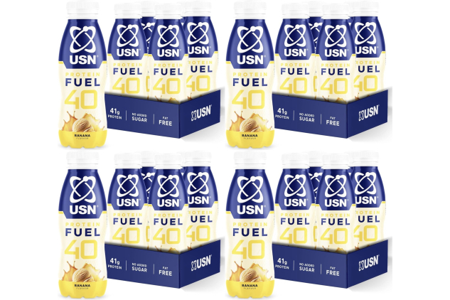 USN Protein Fuel 40 Banana High Protein Shakes 24 x 500ml