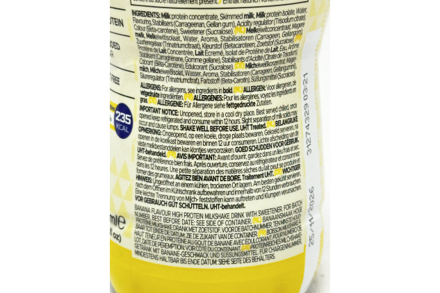 USN Protein Fuel 40 Banana High Protein Shakes 24 x 500ml