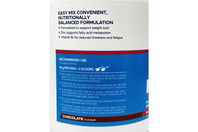 USN Select Diet Protein Chocolate Meal Replacement Shake 750g