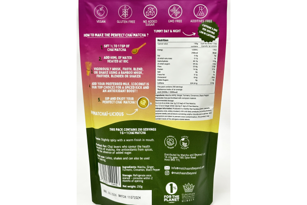 Matcha & Beyond Chai Matcha Powder 250g
