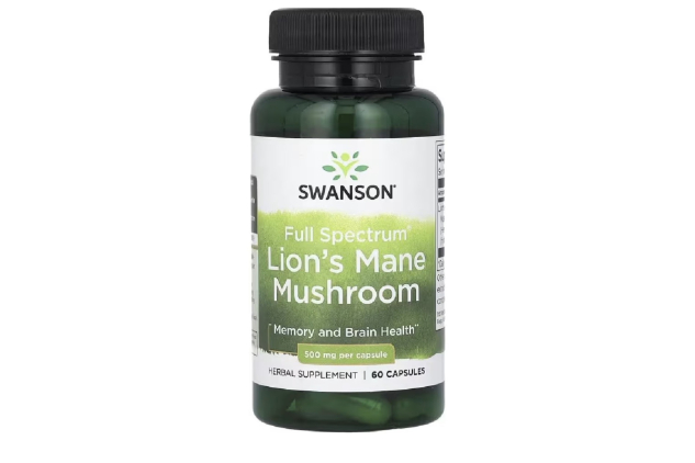 Swanson Full Spectrum Lion's Mane Mushroom 500mg 60 Capsules
