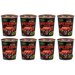 Bibigo Extra Spicy Kimchi Ramyun Instant Noodle Cups 8 x 98g