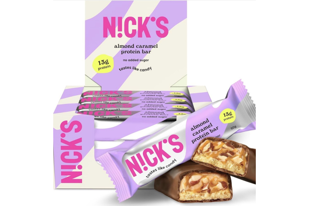 NICK’S Almond Caramel Keto Protein Bars 12 x 50g