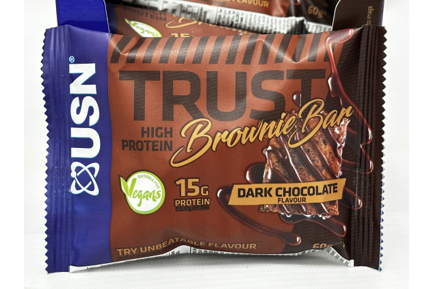 USN Trust High Protein Brownie Bars Dark Chocolate 12 x 60g