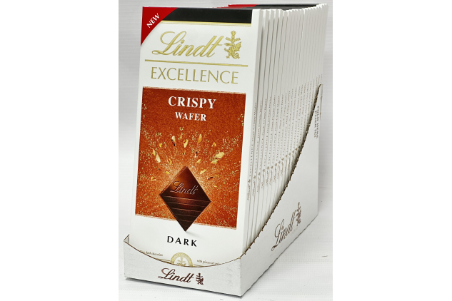 Lindt Excellence Crispy Wafer Dark Chocolate Bars 20 x 100g