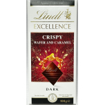 Lindt Excellence Crispy Wafer & Caramel Dark Chocolate Bars 20 x 100g