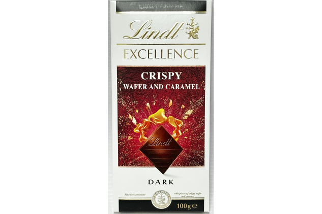 Lindt Excellence Crispy Wafer & Caramel Dark Chocolate Bars 20 x 100g