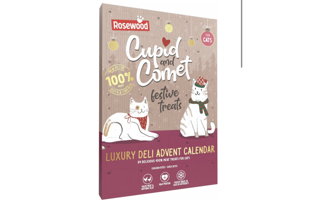 Rosewood Cupid & Comet Advent Calendar for Cats 24 Freeze Dried Chicken and Duck 30g