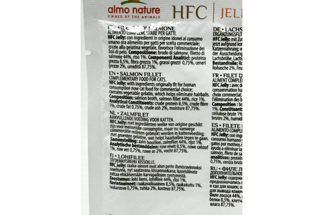 Almo Nature HFC Jelly Salmon Fillet Adult Cat Food Pouches 24 x 55g