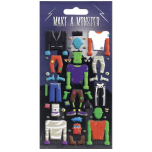 Build-a-Monster Chunky Reusable Craft Stickers Perfect for Craft Activities for Children and Adults