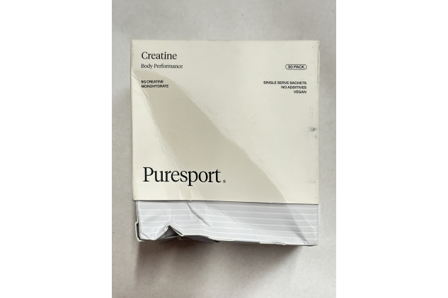 Puresport Creatine Monohydrate Powder 30 Sachets 5g Micronised Unflavoured Imperfect Box
