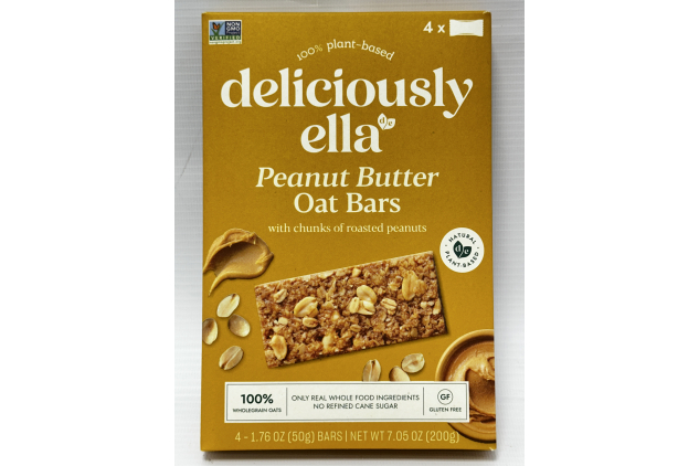 Deliciously Ella Peanut Butter Oat Bars – Gluten Free & Vegan – 4 x 50g