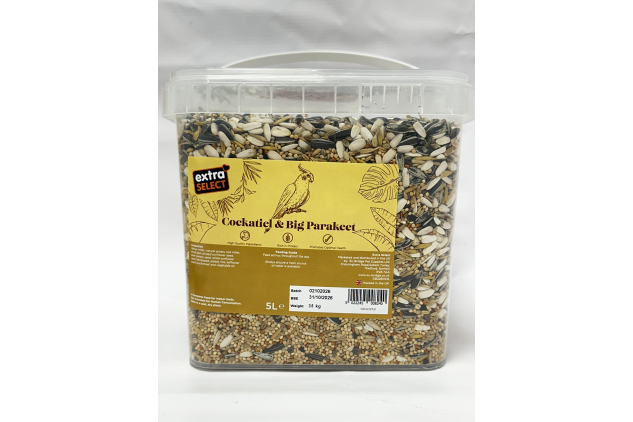 Extra Select Cockatiel & Big Parakeet Bird Food 5L 3.6kg