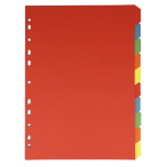Westcott tabs for A4 folders dividers for A4 Binders | 10 Coloured tabs in 5 Colours as Folder Organiser Sturdy 160g/m²
