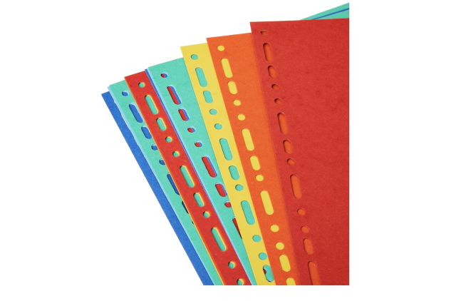 A4 Folder Dividers 220gsm Multicoloured Ref 2112E