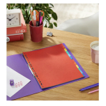 A4 Folder Dividers 220gsm Multicoloured Ref 2112E