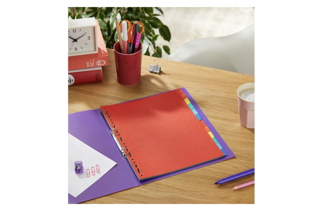 A4 Folder Dividers 220gsm Multicoloured Ref 2112E